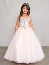 Girls Tulle Pageant Gown With Beautiful  Embellished Beaded Bodice